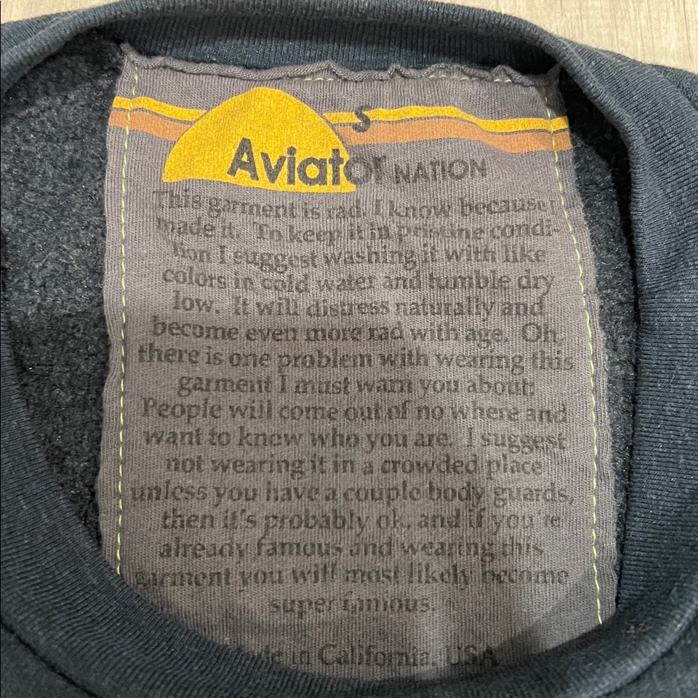 Aviator Nation 5 Stripe Relaxed Sweatshirt - Picture 3 of 4